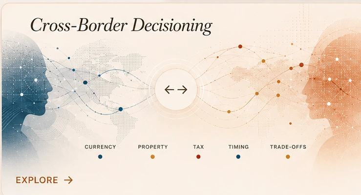 Cross-Border Decisioning — currency, property, tax, timing and trade-offs, considered across borders