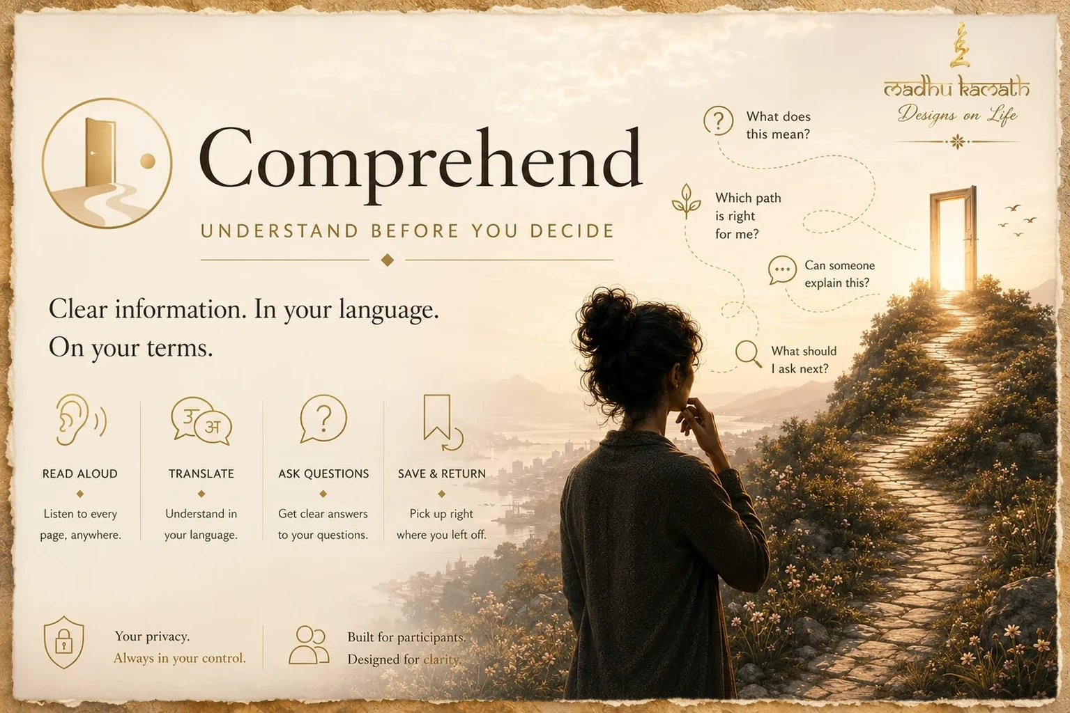 Comprehend: clear information, in your language, on your terms